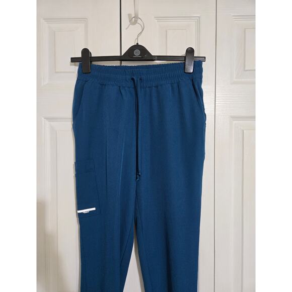 Skechers size small women's dark teal jogger style scrub pants - Picture 3 of 10